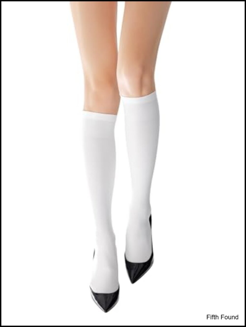 80 Den Opaque Knee High Socks Wide Comfort Band Nylon Trouser Socks